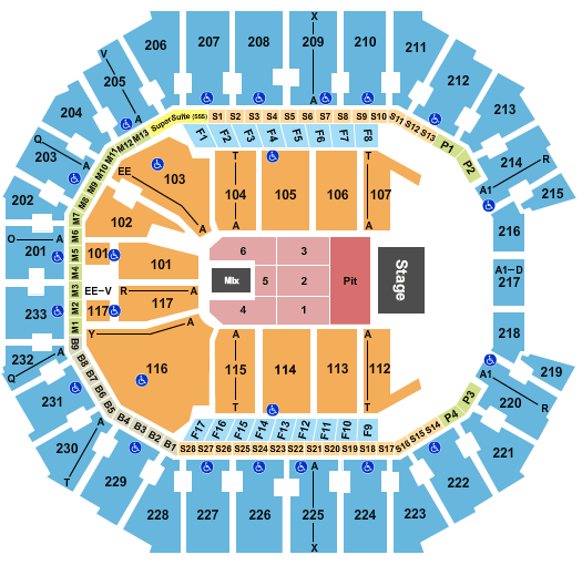 Spectrum Center Mumford & Sons Seating Chart